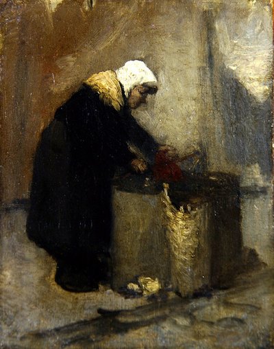 Chiffonniere (olja på duk) av School French