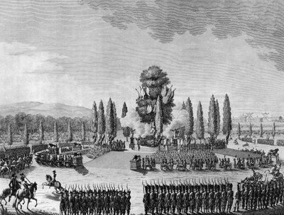 Franska revolutionen: Republikanernas fete des victoires au champs de mars i Paris den 10:e Prairial An IV (29 maj) av School French
