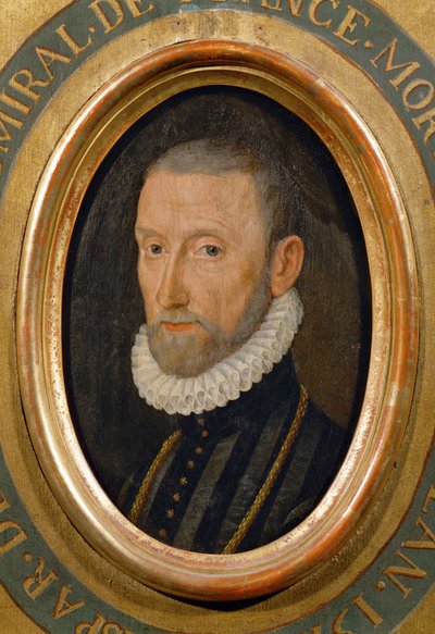 Gaspard de Coligny, amiral, statsman, ledare för hugenottpartiet, mördad underSt... av School French