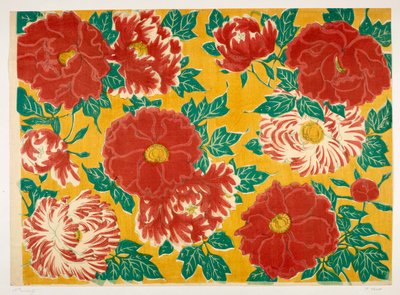 Japansk blommönster, illustration från 