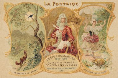 Jean de La Fontaine (tryck) av School French