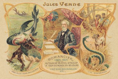 Jules Verne och hans berömda verk (tryck) av School French