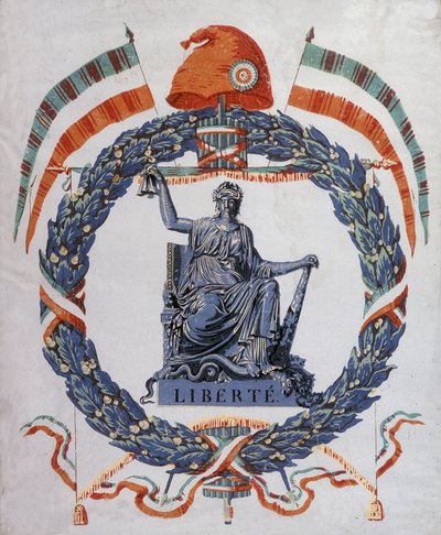Liberty: Allegori om revolutionen och republiken av School French