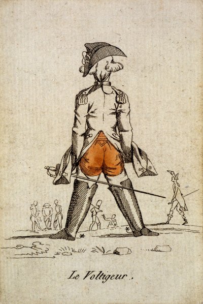 Gammalt kort att spela: hjärtats ess - "" The Voltigeur"". Karta Museum i Ploucher, Issy-les-Moulineaux. av School French