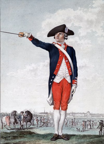 Picot de Peccaduc - Henry-Rene-Marie Picot de Peccaduc (Peccadeuc) 1770-1785 - sergeant-major vid Royal Military School i Paris gravyr av Moreau av School French