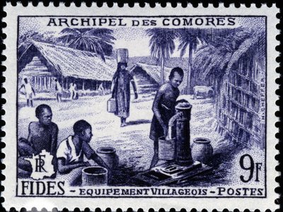 Komorernas frimärke av School French