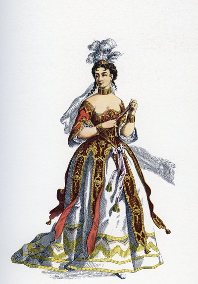 Prinsessan av Elide - Illustration för färdiga konstverk av Moliere - av School French