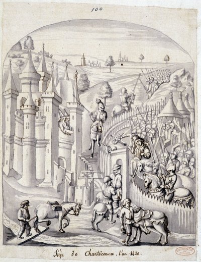 Belägringen av Chantoceaux, år 1420 av School French