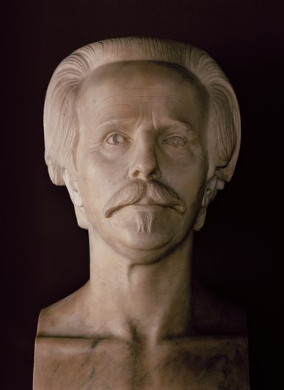 Byst av Karl May (marmor) av School German