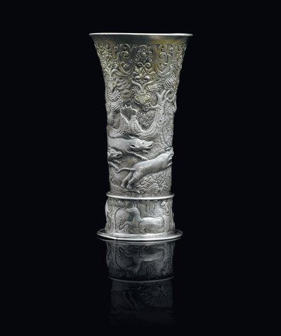 Bägare, Transsylvanien, ca 1650 (paketförgyllt silver) av School Hungarian