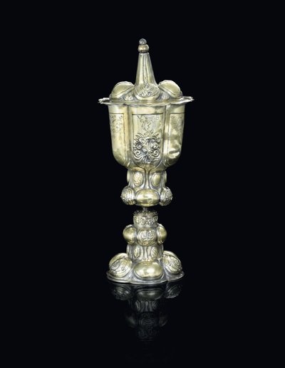 Bägare och lock, troligen Transsylvanien, tidigt 1600-tal (förgylld silver) av School Hungarian
