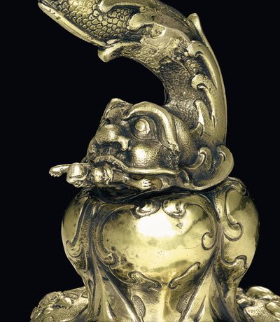 Monterad nautiluskopp, Nagyszeben, mitten av 1600-talet (skal & silverförgylld) (detalj av 3434804) av School Hungarian