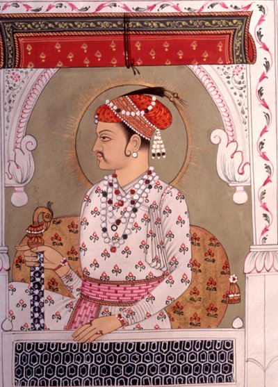 Miniatyrmålning Kung, Rajasthan, Indien av School Indian