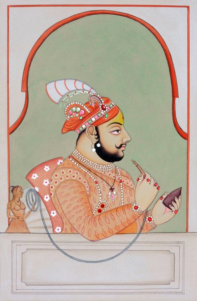 Miniatyrmålning av Maharana Jagat Singh Udaipur av School Indian