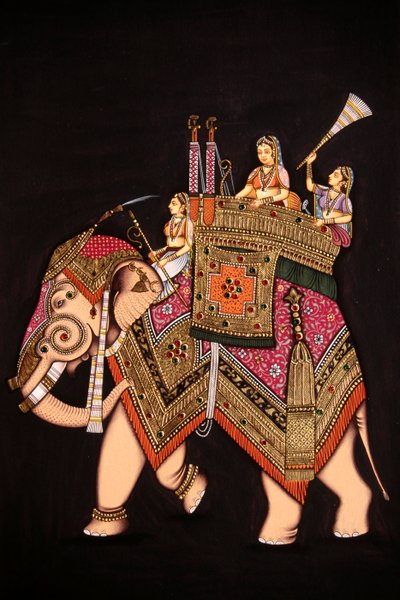 Miniatyrmålning av Mumtaz Mahal på papper av School Indian