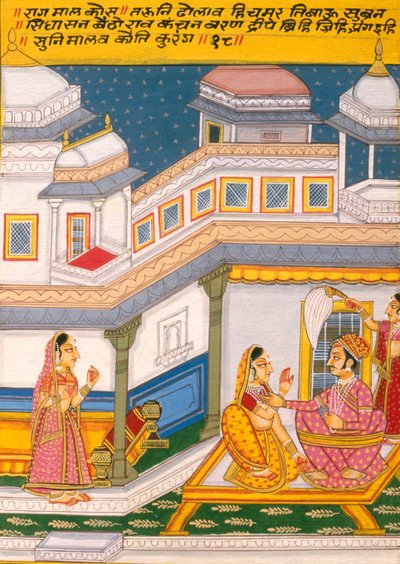 Miniatyrmålning på papper, Rag Mal Kosh, Nathdwara-skolan av School Indian