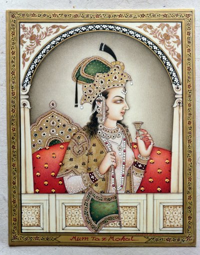 Porträtt av Arjumand Banu Begum (d.1631) Mumtaz-i Mahal av School Indian
