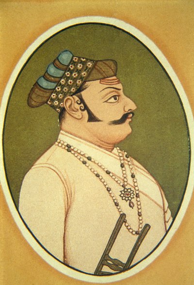 Porträtt av Maharaja Udai Singh, Udaipur, Rajasthan, Indien av School Indian