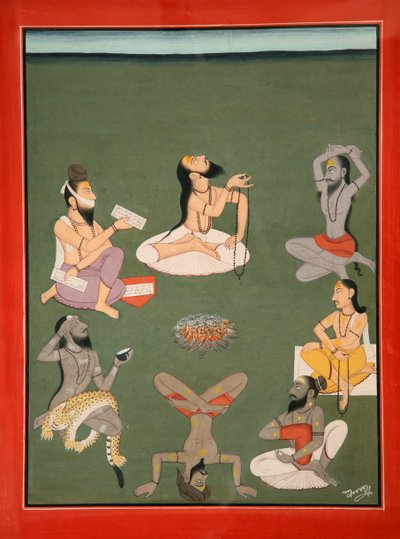Yogis (tryck) av School Indian