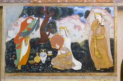 Färskt på Chehel Sotoun Palace, Esfahan, Iran av School Iranian