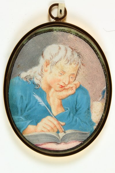 Evangelisten Johannes (akvarell på veläng) av School Italian