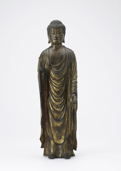 Amitabha Buddha (Amida) Buddha of Infinite Light, Kamakura-perioden (förgylld brons) av Japanese School