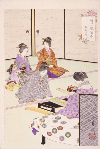 Fyra Kvinnor Sittande I Rummet av School Japanese