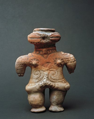 Terracotta dogu-skulptur från Akita, Jomon-perioden 1000-300-talet f.Kr av Japanese School