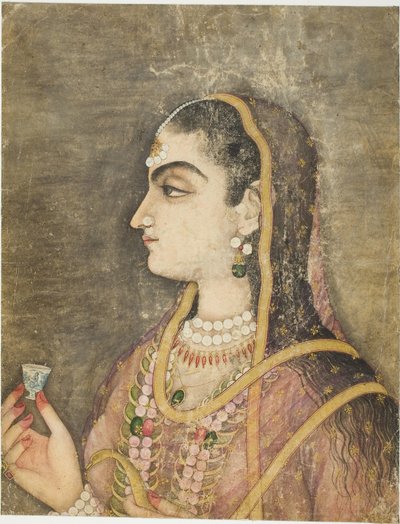 Porträtt av en prinsessa av School Mughal