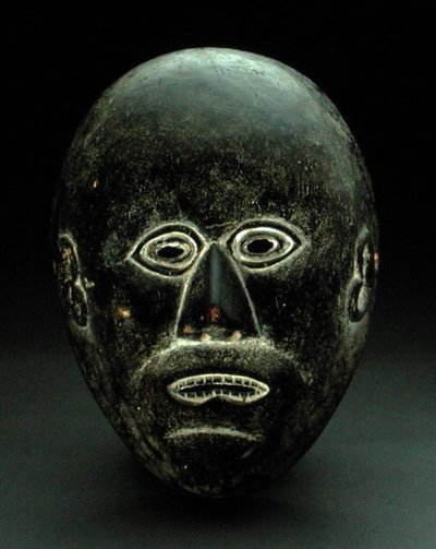 Mask, möjligen Gorong Culture, Nepal (trä) av School Nepalese