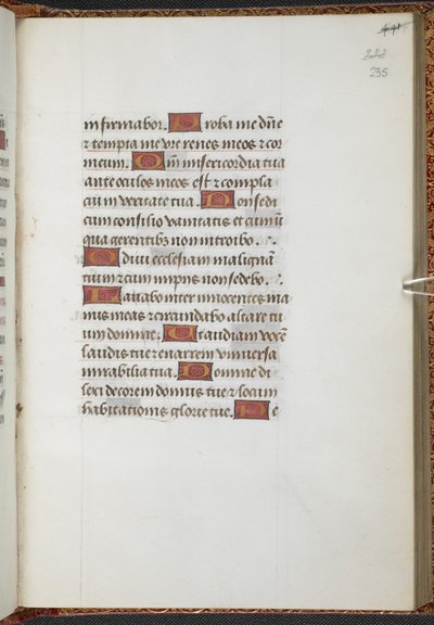 Kings 9, f.235r, timbok, användning av Sarum ("Anne Boleyns timbok") (pergament) av School Netherlandish