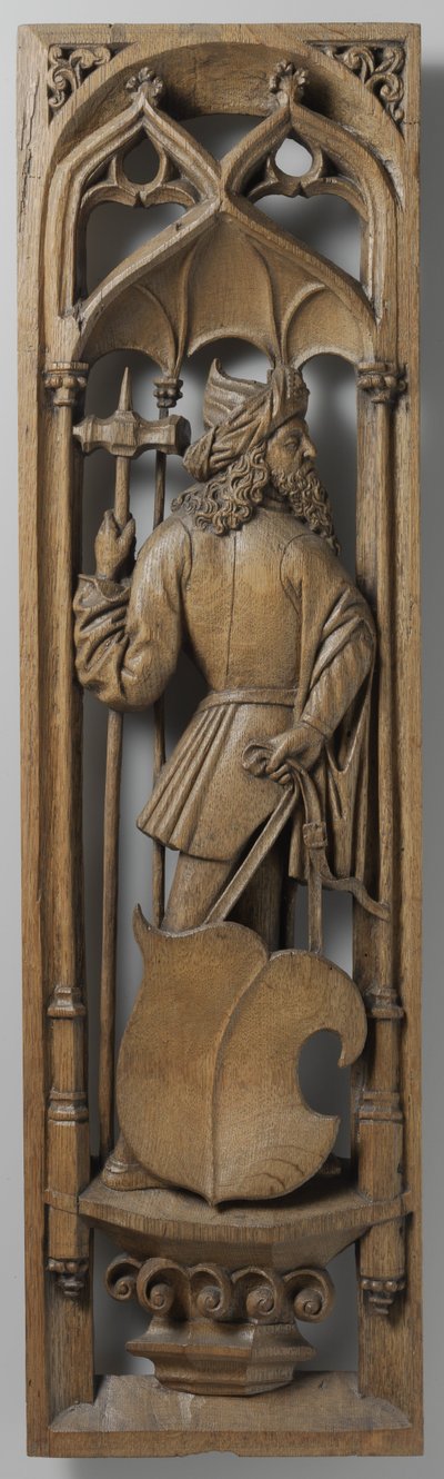 Panel från ett orgelhus, ca. 1510-20 (ek med spår av polykrom) av School Netherlandish