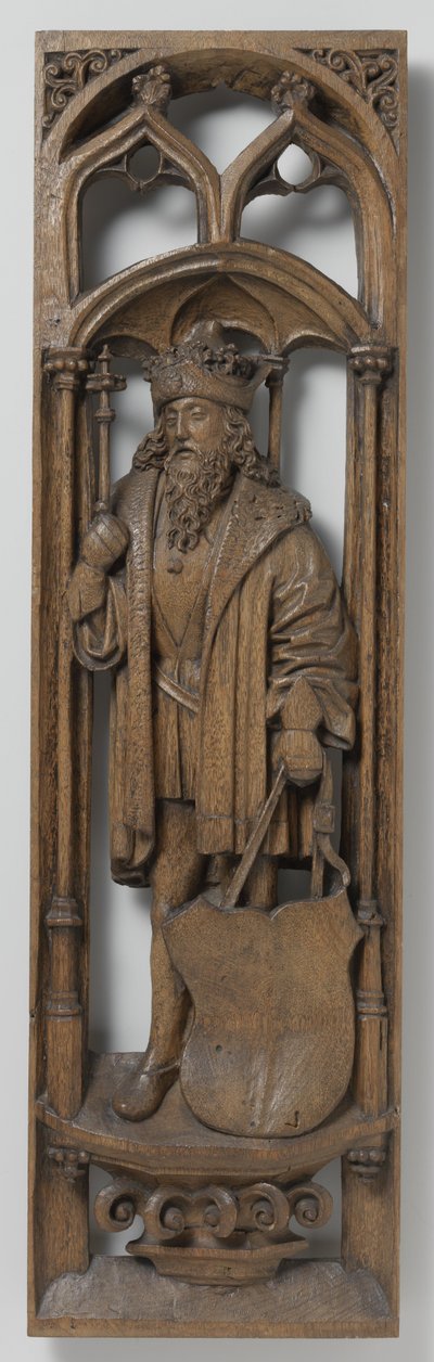 Panel från ett orgelhus, ca. 1510-20 (ek med spår av polykrom) av School Netherlandish