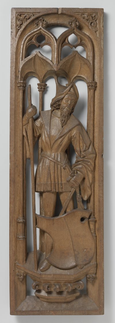 Panel från ett orgelhus, ca. 1510-20 (ek med spår av polykrom) av School Netherlandish