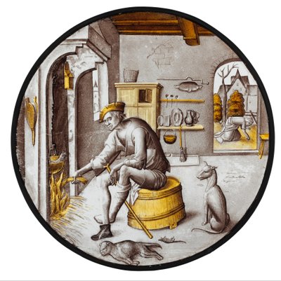Sorgheloos ("Bekymmerslös") i fattigdom av School Netherlandish