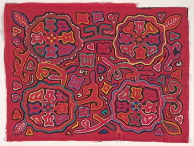 Skjortpanel (mola), Kuna People, San Blas Islands, ca 1950-talet (applicerad bomull) av School Panamanian