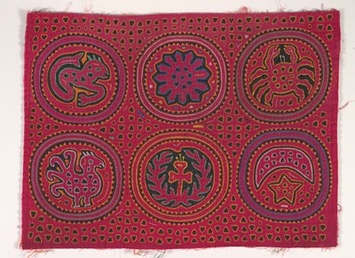 Skjortpanel (mola), Kuna People, San Blas Islands, ca 1950-talet (applicerad bomull) av School Panamanian