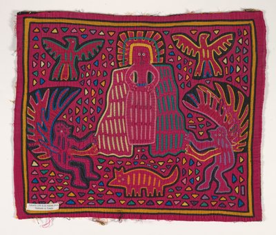 Skjortpanel (mola), Kuna People, San Blas Islands, ca 1950-talet (applicerad bomull) av School Panamanian