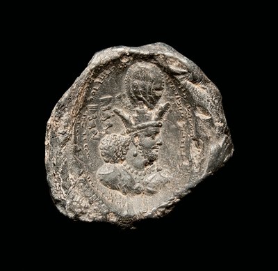Bulla med inskription, sasanisk period, 400-talet (keramik) av School Persian