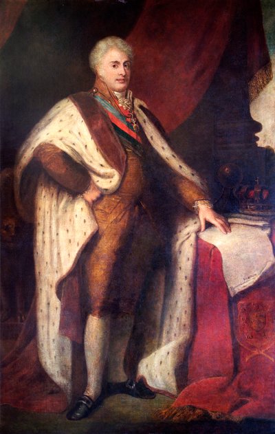 King John VI (olja på duk) av School Portuguese