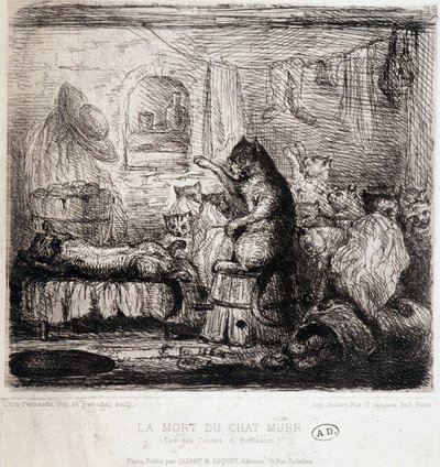 The Death of the Cat Murr (från Hoffmanns sagor) - Teckning, Portugal av School Portuguese