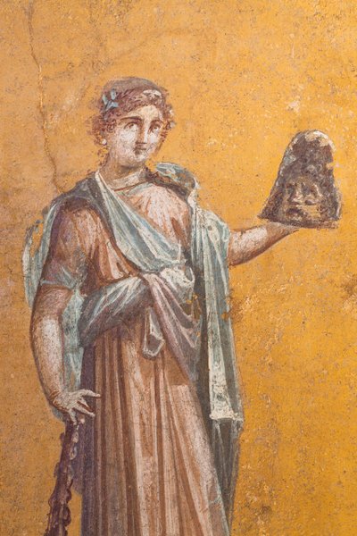 Melpomene, Pompeji av School Roman