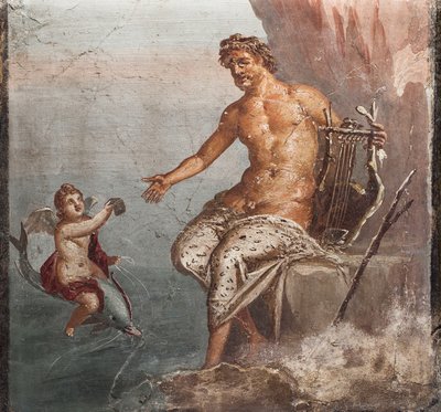 Polyfemos och Galatea, Herculaneum av School Roman