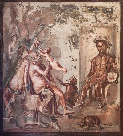 Bacchus barndom, Herculaneum av School Roman