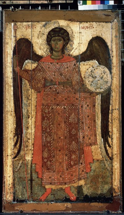 ""Ärkeängeln Sankt Mikael"" rysk ikon. Måla på trä. Omkring 1300. Statens Tretjakovgalleri, Moskva av School Russian