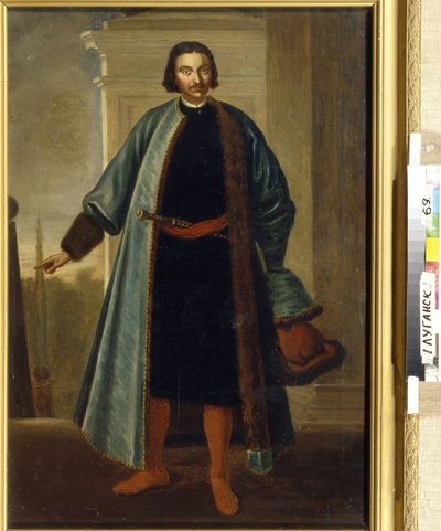Porträtt av prins Anikita Ivanovich Repnin (1668-1726). (Porträtt av Prinsen A. I. Repnin). Rysk soldat och politiker, som utmärkte sig under det stora norra kriget (1700-1721), tjänstgjorde sedan som guvernör i Livland och nära och ivrig av School Russian