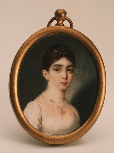 Porträtt av Darya Mikhailovna Opochinina (1788-1854) av School Russian
