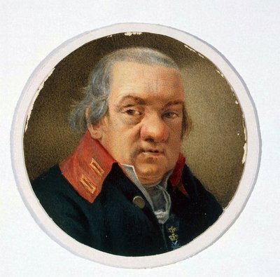 Porträtt av arkitekten Giacomo Quarenghi (1744-1817) av anonym konstnär, akvarell på papper av School Russian