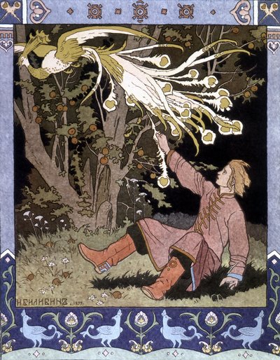 Ta "The Firebird"" - rysk illustration av School Russian