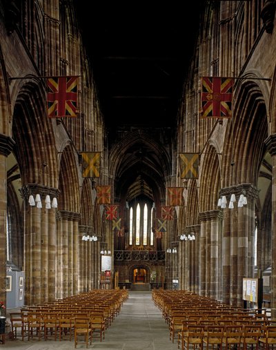Gotisk konst: utsikt över det inre av Glasgow Cathedral. 1100-talet. Skottland av Scottish School